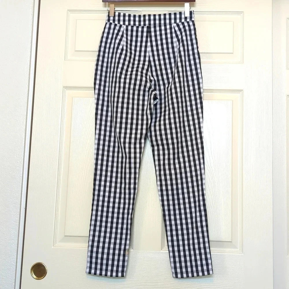 Nasty Gal Jumbo Gingham Tapered Trousers - Picture 6 of 6